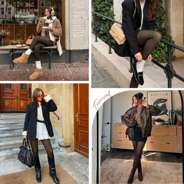 Nieuw model One-Seam Translucent Fleece Lined Tights