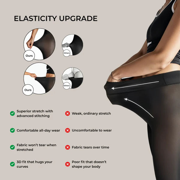 Nieuw model One-Seam Translucent Fleece Lined Tights 