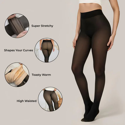 Nieuw model One-Seam Translucent Fleece Lined Tights 