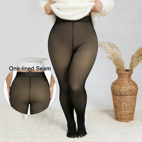 Nieuw model One-Seam Translucent Fleece Lined Tights 