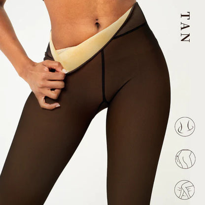 Nieuw model One-Seam Translucent Fleece Lined Tights 