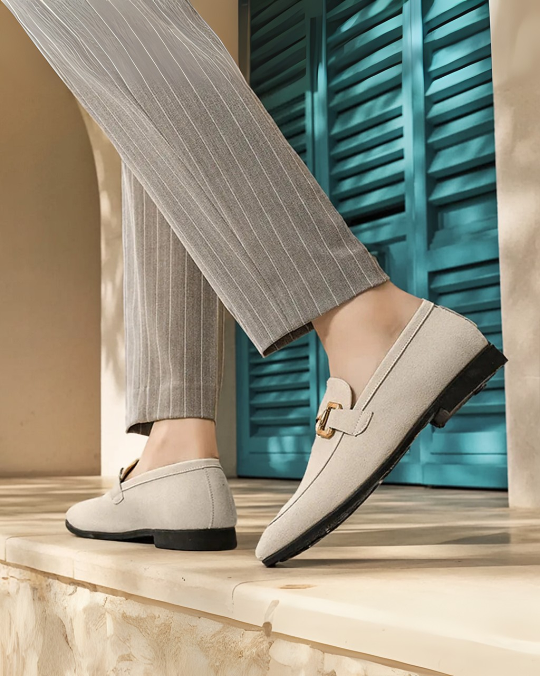 Mocassins de Camurça Nobre - Nude
