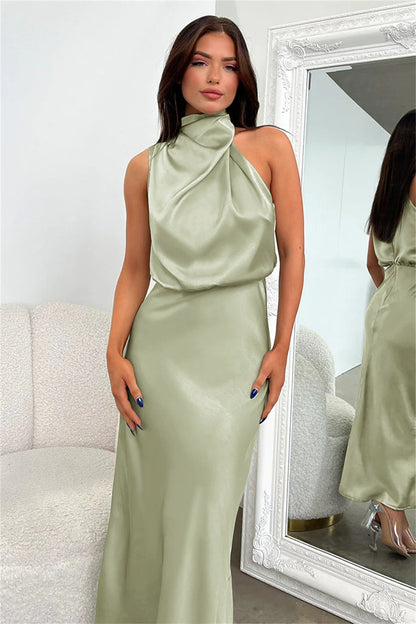 Sophia® | Carlina Satin Maxi Dress