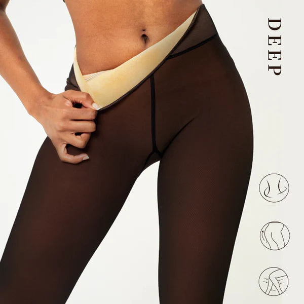 Nieuw model One-Seam Translucent Fleece Lined Tights 