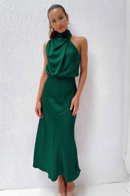Sophia® | Carlina Satin Maxi Dress
