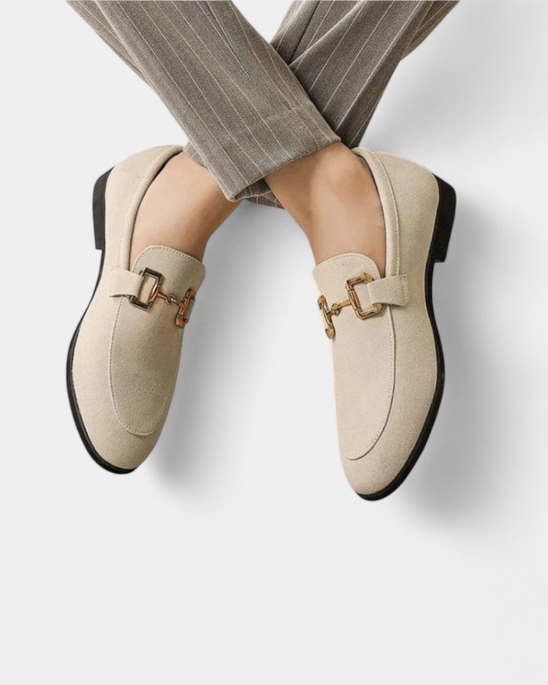 Mocassins de Camurça Nobre - Nude