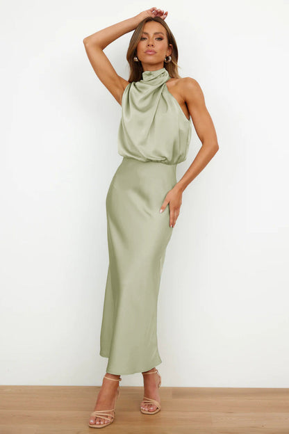 Sophia® | Carlina Satin Maxi Dress