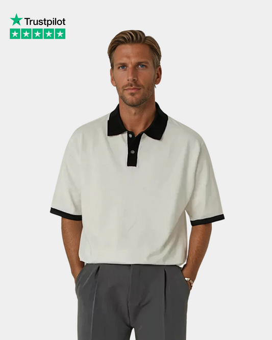 Riviera Heritage Relaxed Fit Polo - White